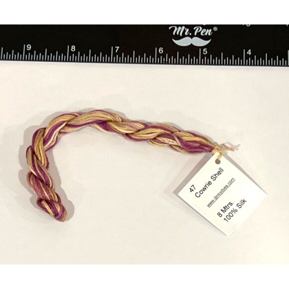 Dinky Dyes #47 Cowrie Shell 100% Silk Embroidery Thread 8 Mtrs Cross Stitch - Picture 2 of 2